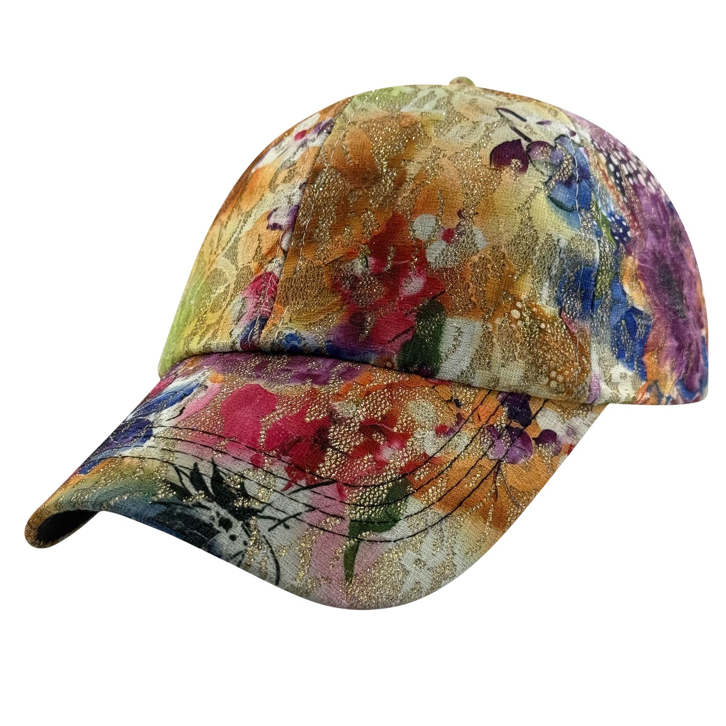 Gold Leaf Cap Multi-Toned Hot Pink