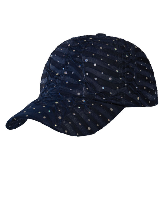Royal Blue Glitter Cap