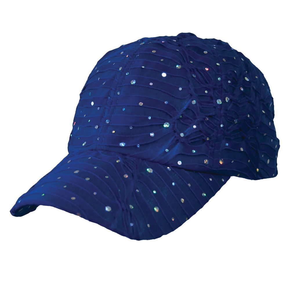 Royal Blue Glitter Cap