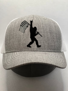 SASQUATCH WITH AMERICAN FLAG CAP