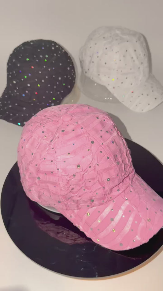 Royal Blue Glitter Cap