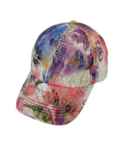 Gold Leaf Cap Multi-Toned Hot Pink