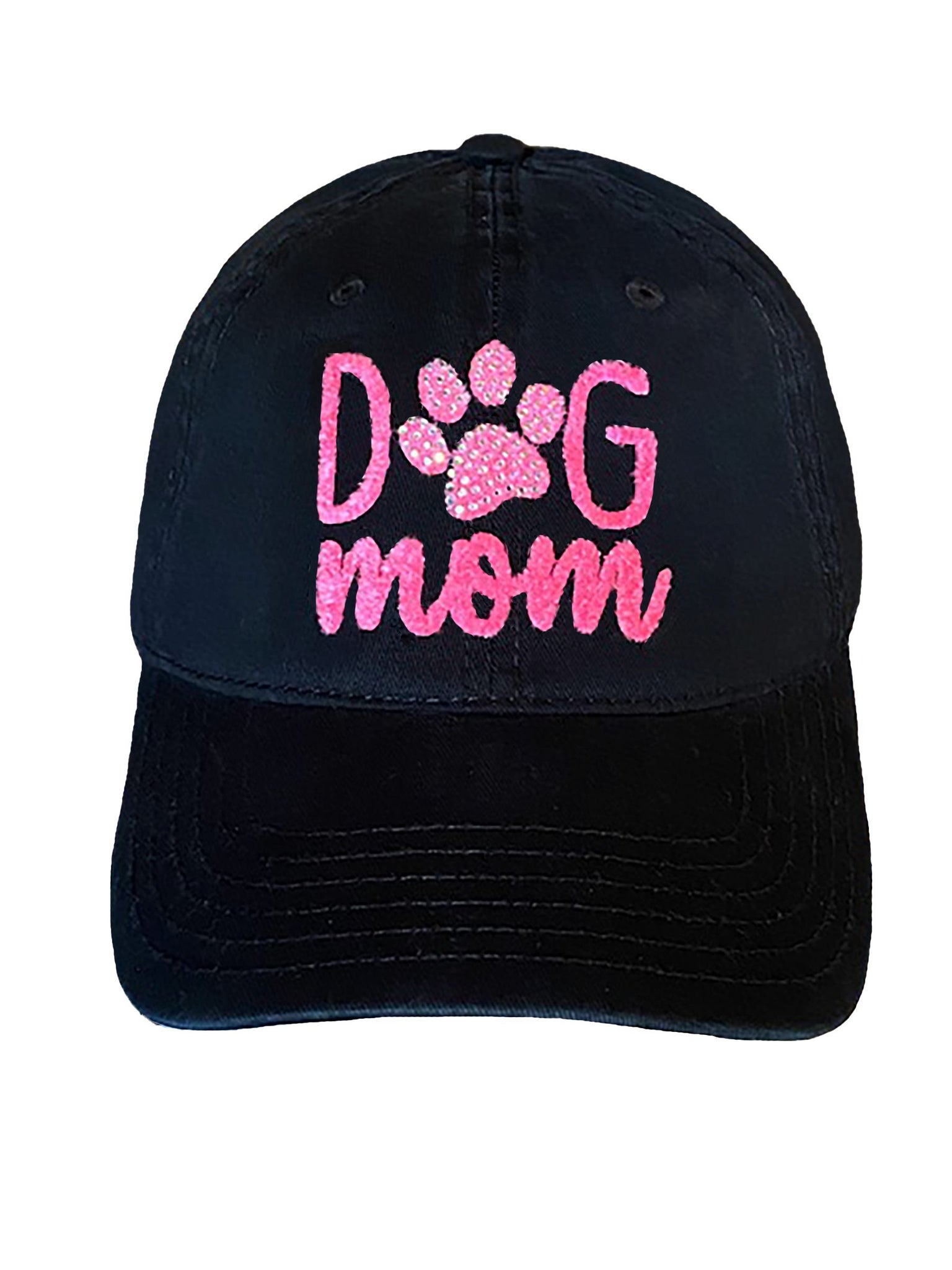 DOG MOM WITH CRYSTALIZED PAW CAP