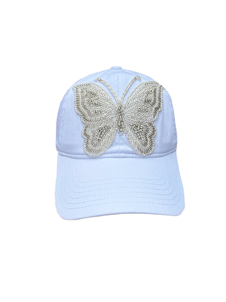 CLEAR CRYSTAL BUTTERFLY CAP