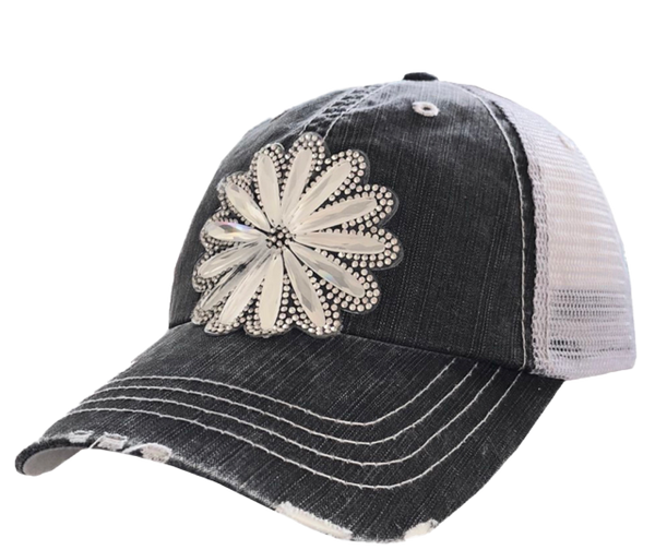 CRYSTALIZED MEDIUM FLOWER CAP