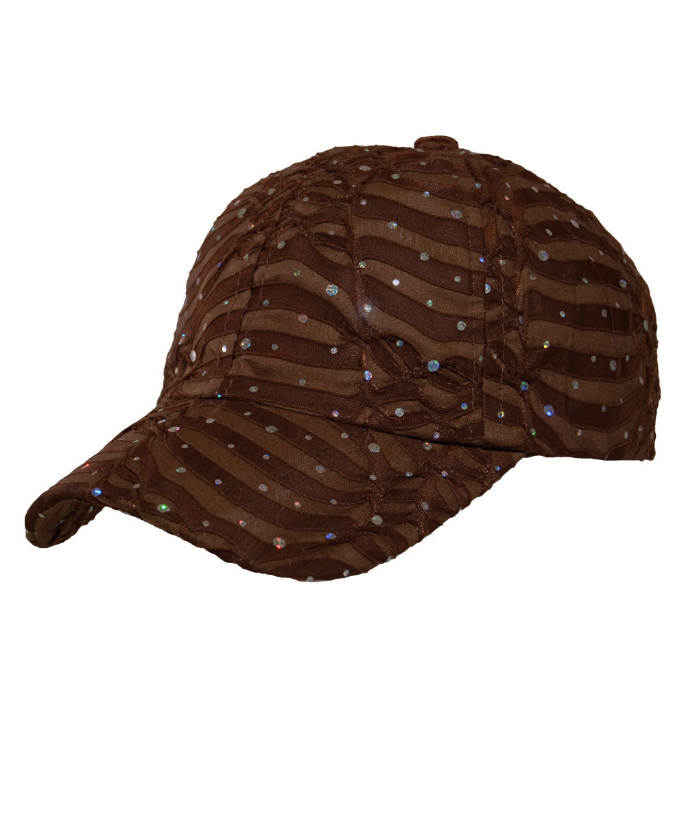 Brown Glitter Cap