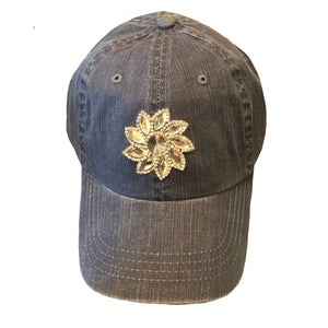 Small Crystal Flower Cap