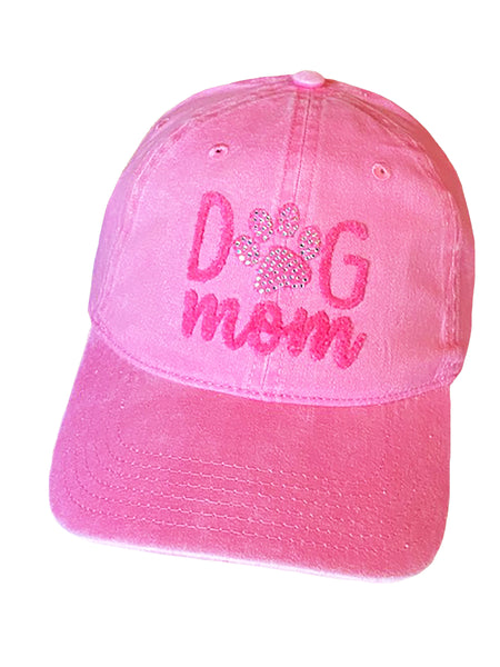 DOG MOM WITH CRYSTALIZED PAW CAP