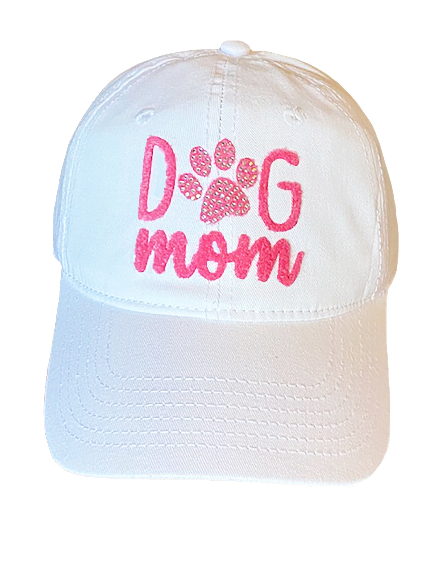 DOG MOM WITH CRYSTALIZED PAW CAP