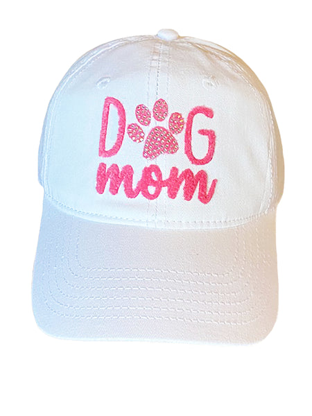 DOG MOM WITH CRYSTALIZED PAW CAP