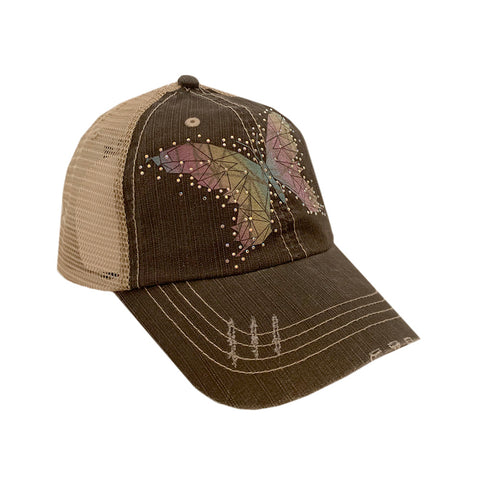 Shimmer Butterfly Mesh Cap