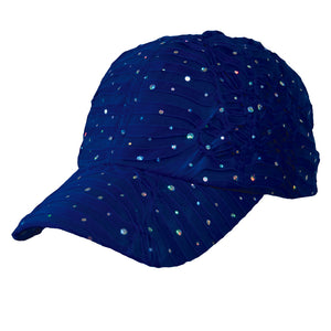 Royal Blue Glitter Cap