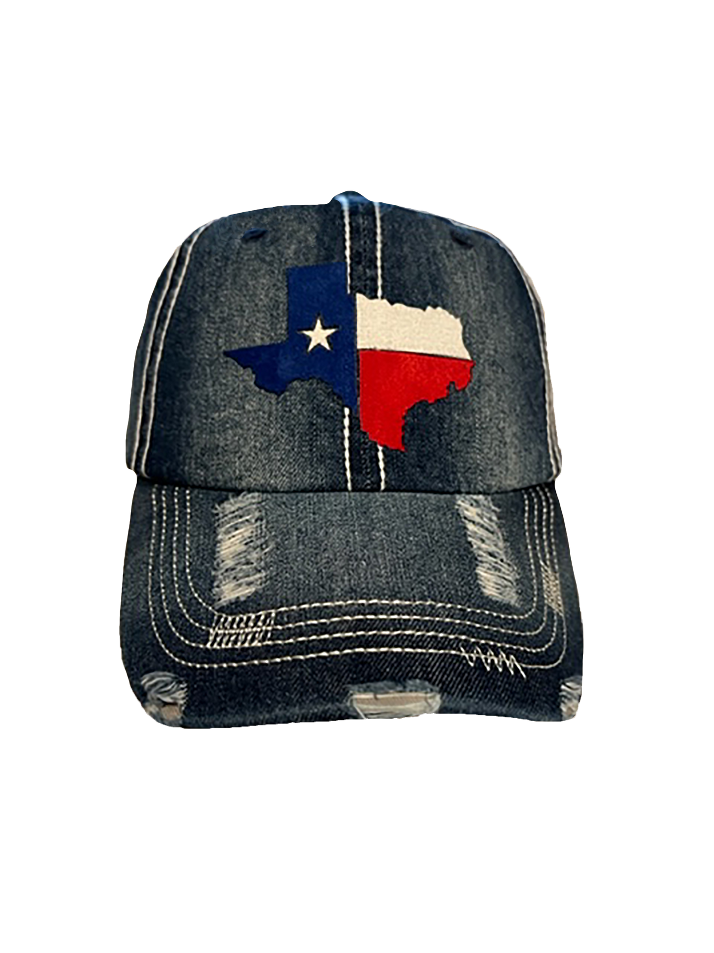 TEXAS STATE WITH STAR CAP