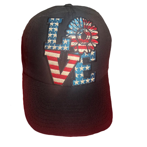 Love Red White and Blue Cap